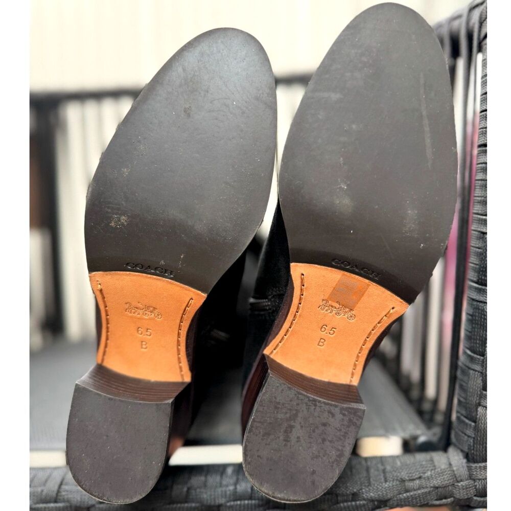 Coach Lucia Black 100% Suede Leather Over The Knee 1.75” Heel Tall Boots SZ 6.5 - Picture 15 of 16